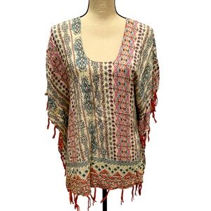 Angie Multicolor Geometric Print Top